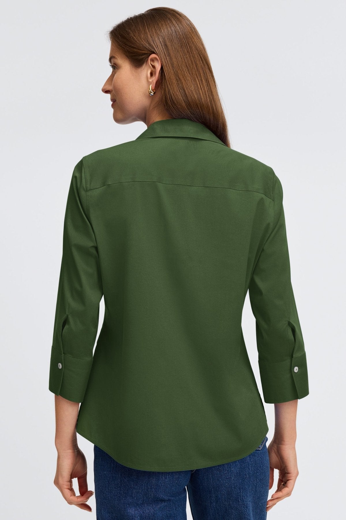 Mary No Iron Stretch 3/4 Sleeve Shirt