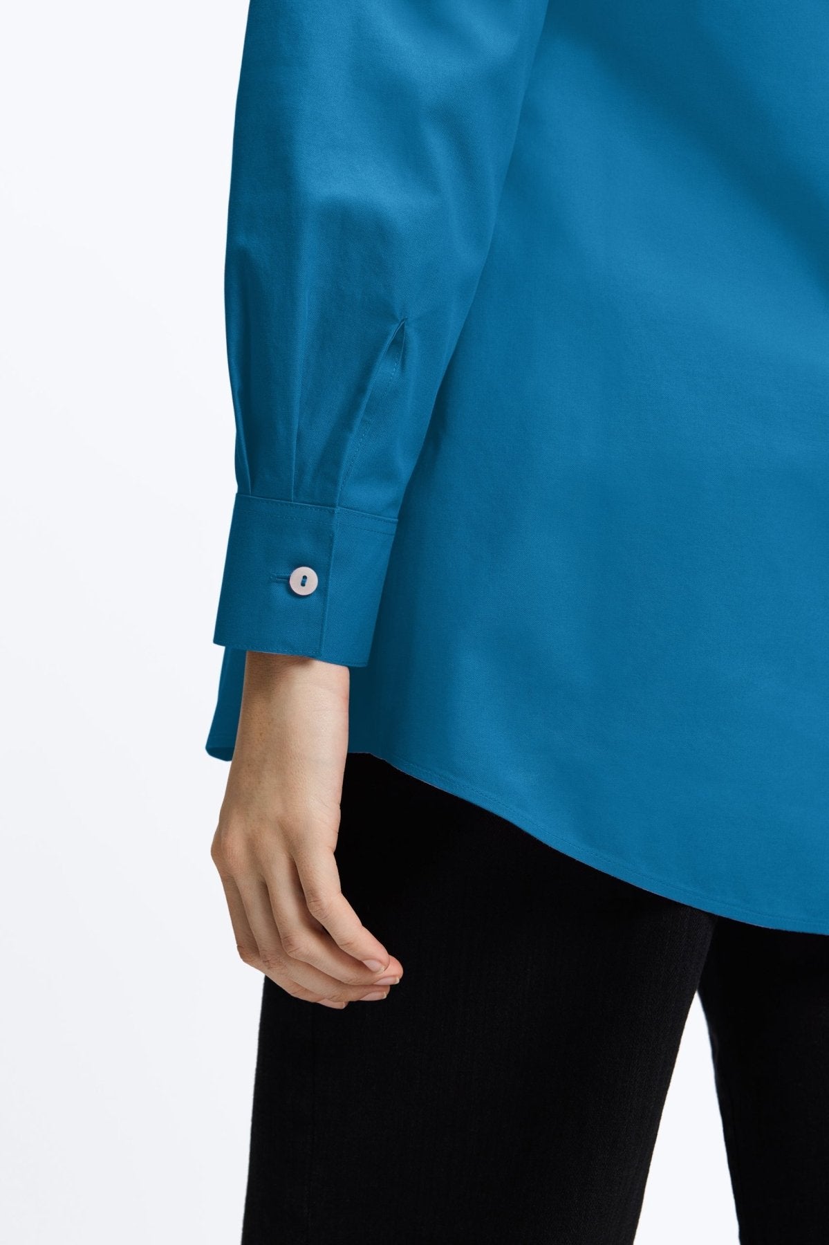 Cici No Iron Pinpoint Long Sleeve Tunic
