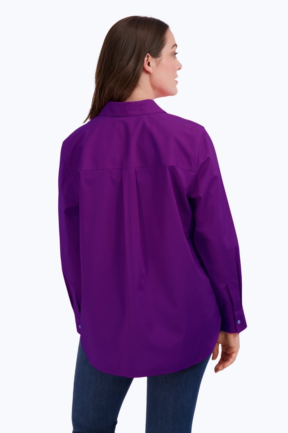 Boyfriend No Iron Stretch Long Sleeve Tunic