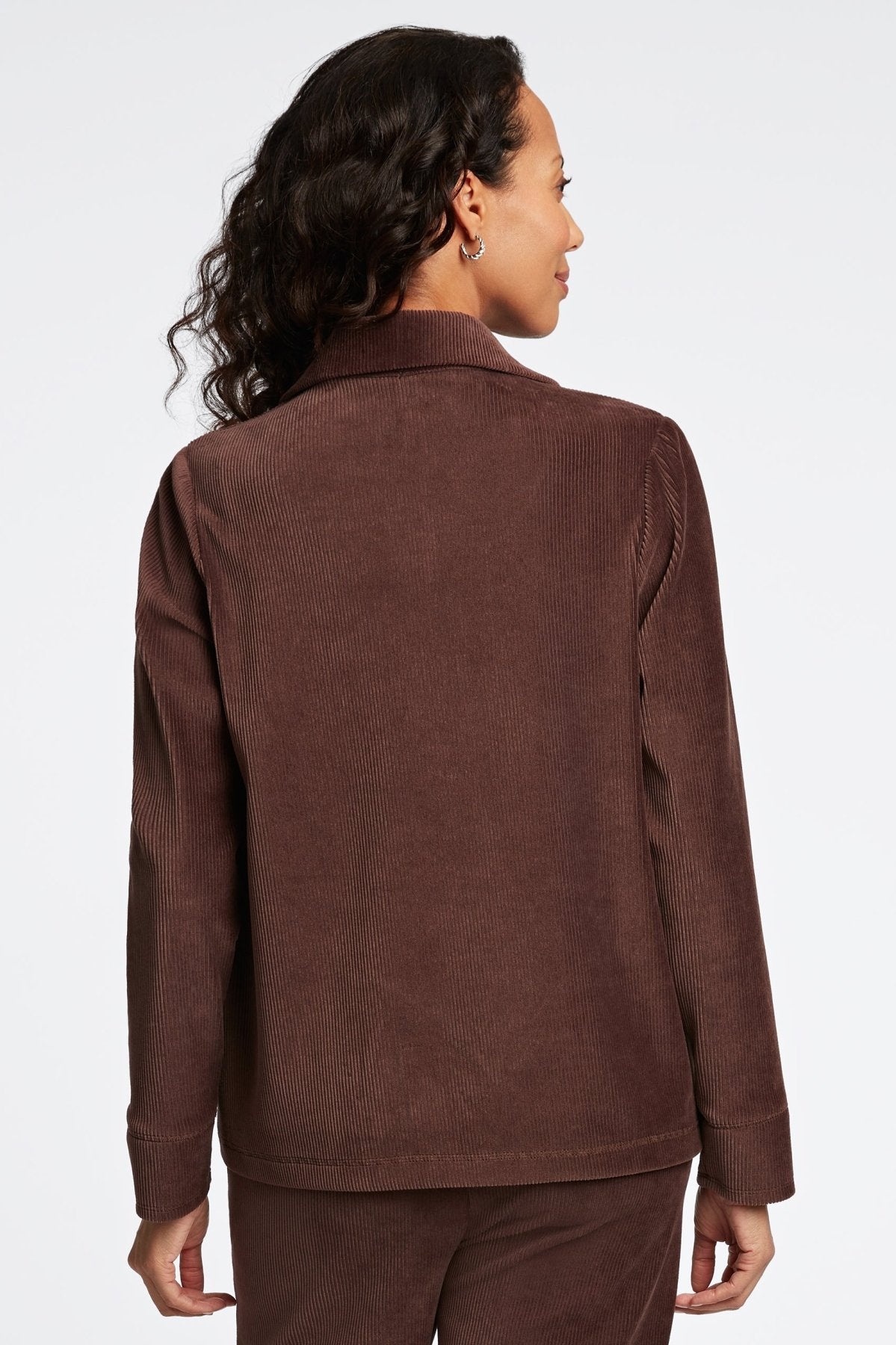 Sammy Plush Cord Long Sleeve Popover Sweater