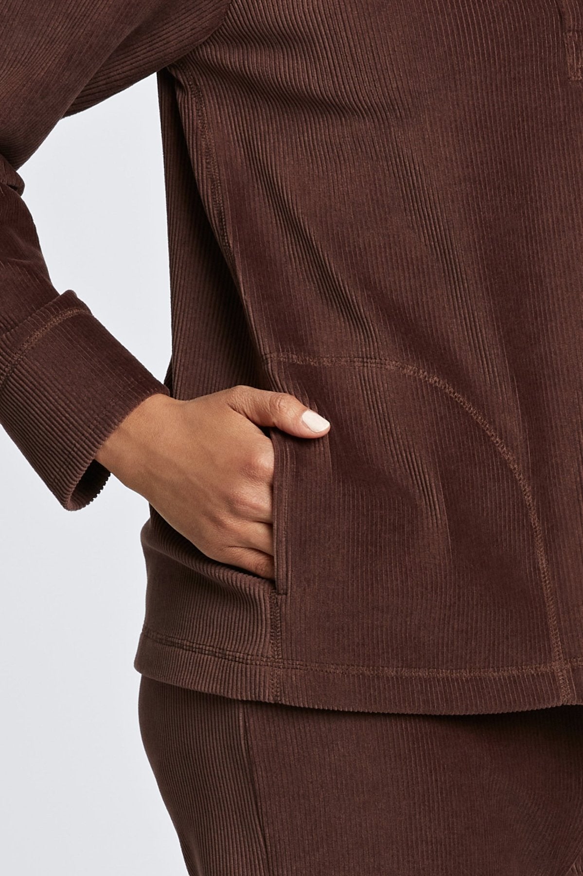 Sammy Plush Cord Long Sleeve Popover Sweater