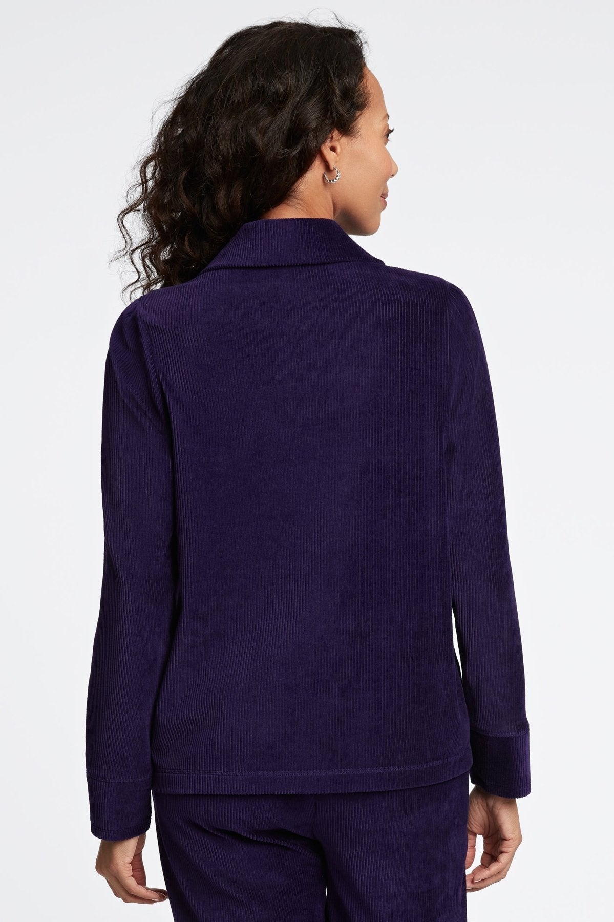 Sammy Plush Cord Long Sleeve Popover Sweater