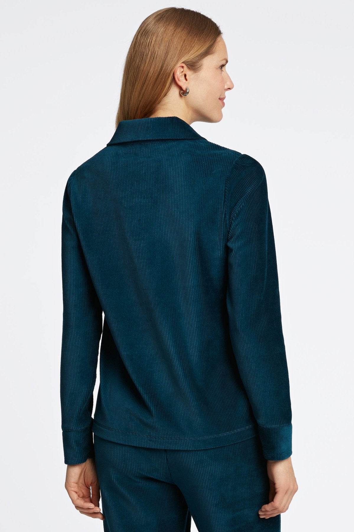 Sammy Plush Cord Long Sleeve Popover Sweater