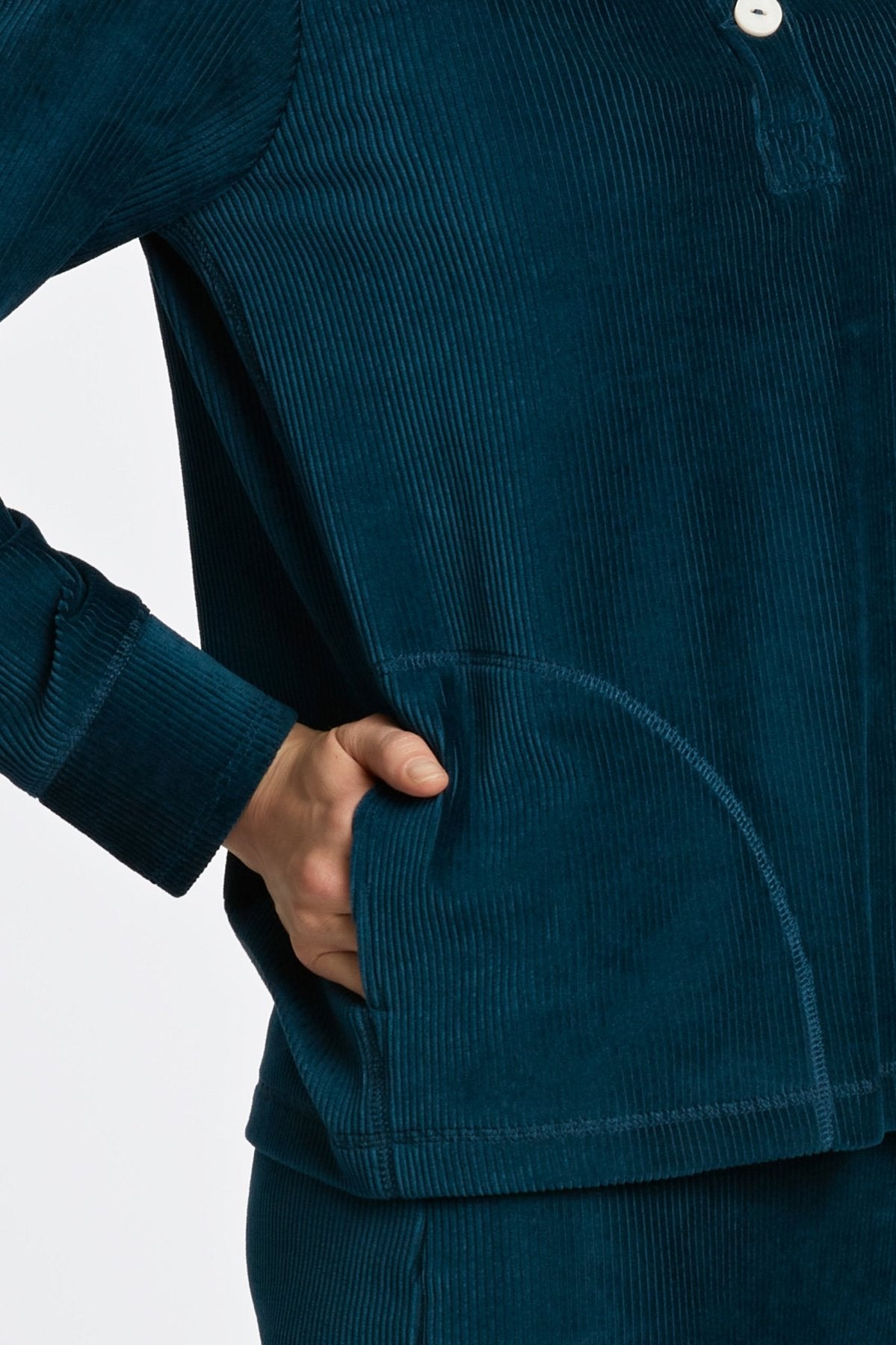 Sammy Plush Cord Long Sleeve Popover Sweater