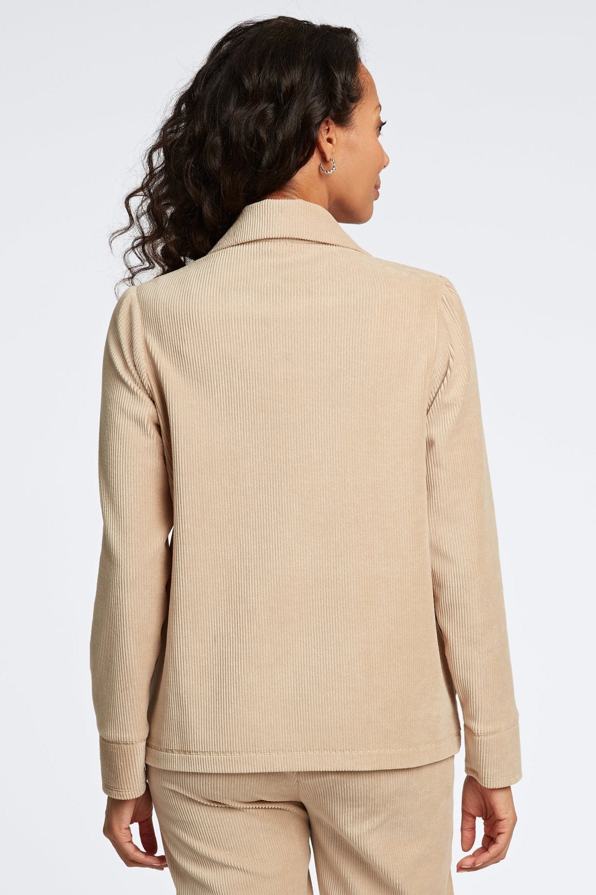 Sammy Plush Cord Long Sleeve Popover Sweater
