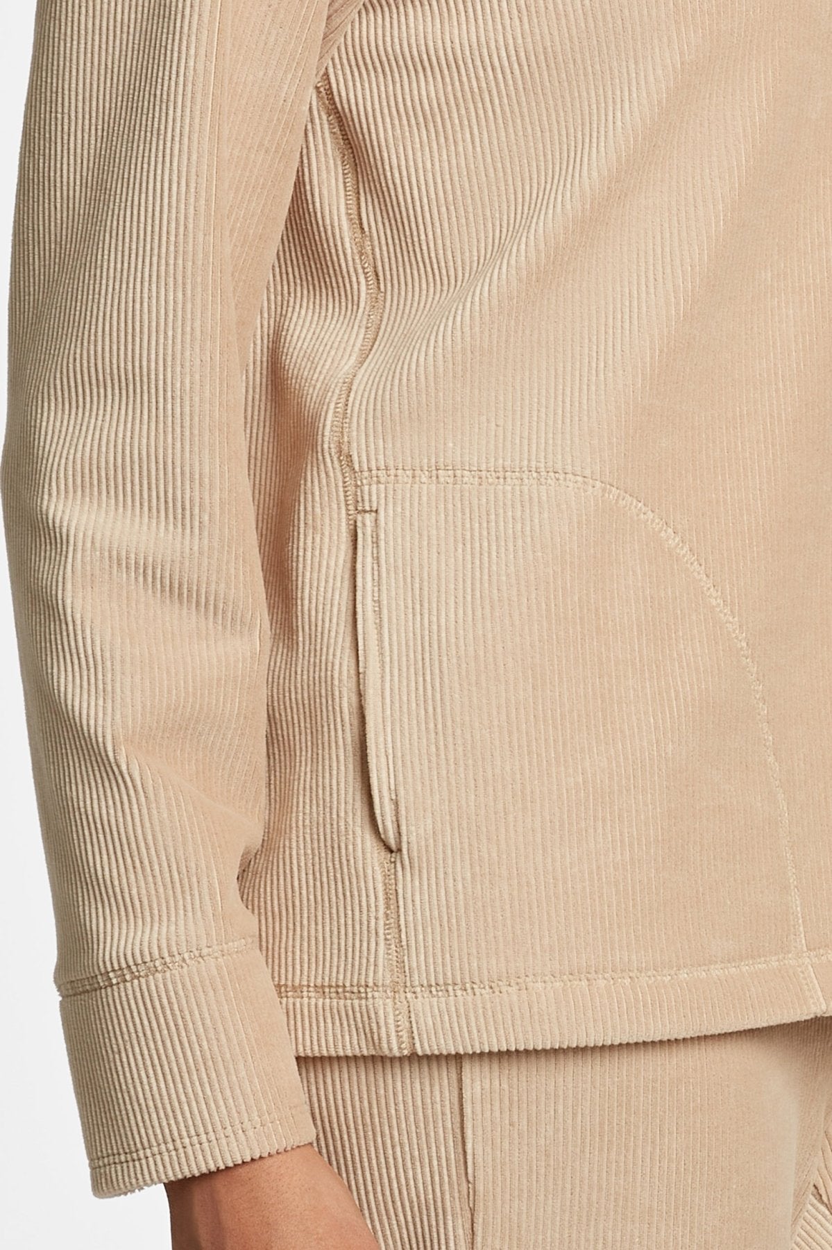 Sammy Plush Cord Long Sleeve Popover Sweater