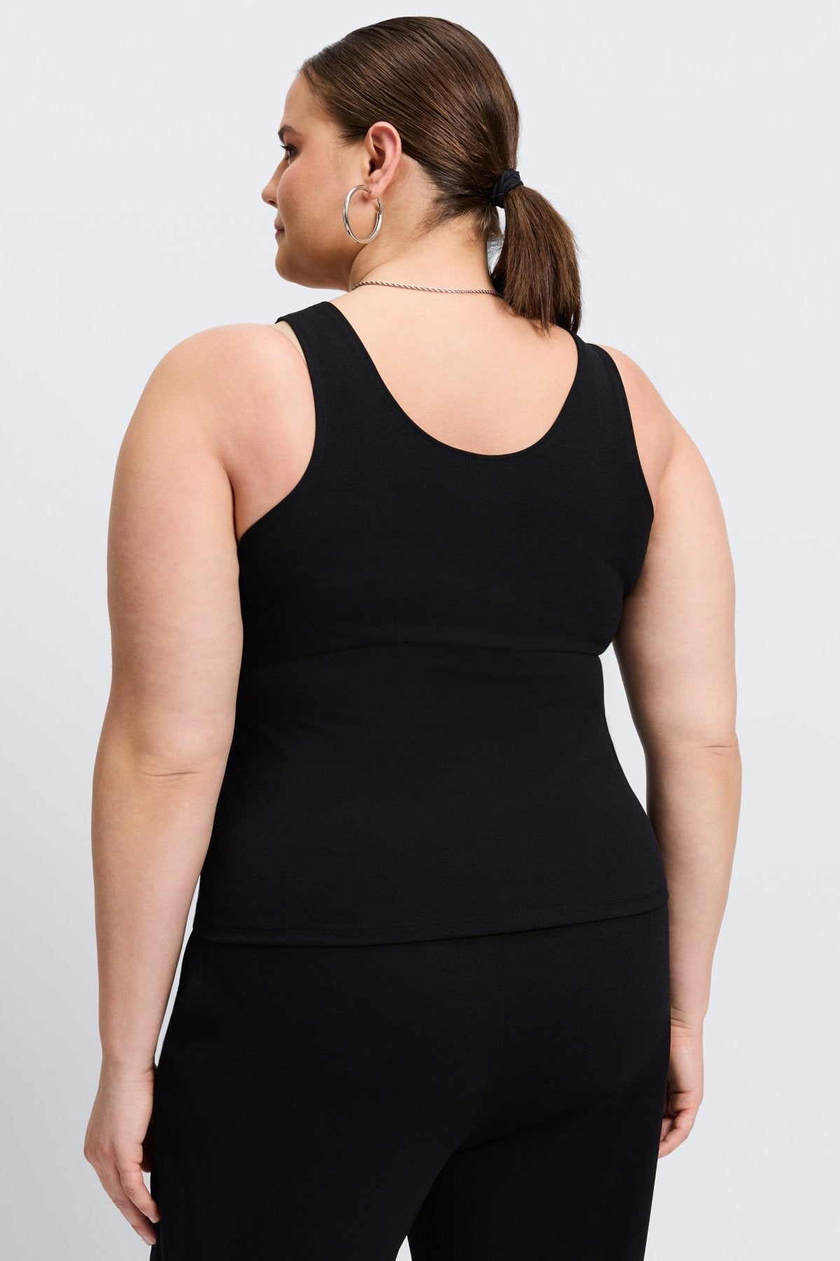 Georgia Plus Knit Crepe Sleeveless Tank