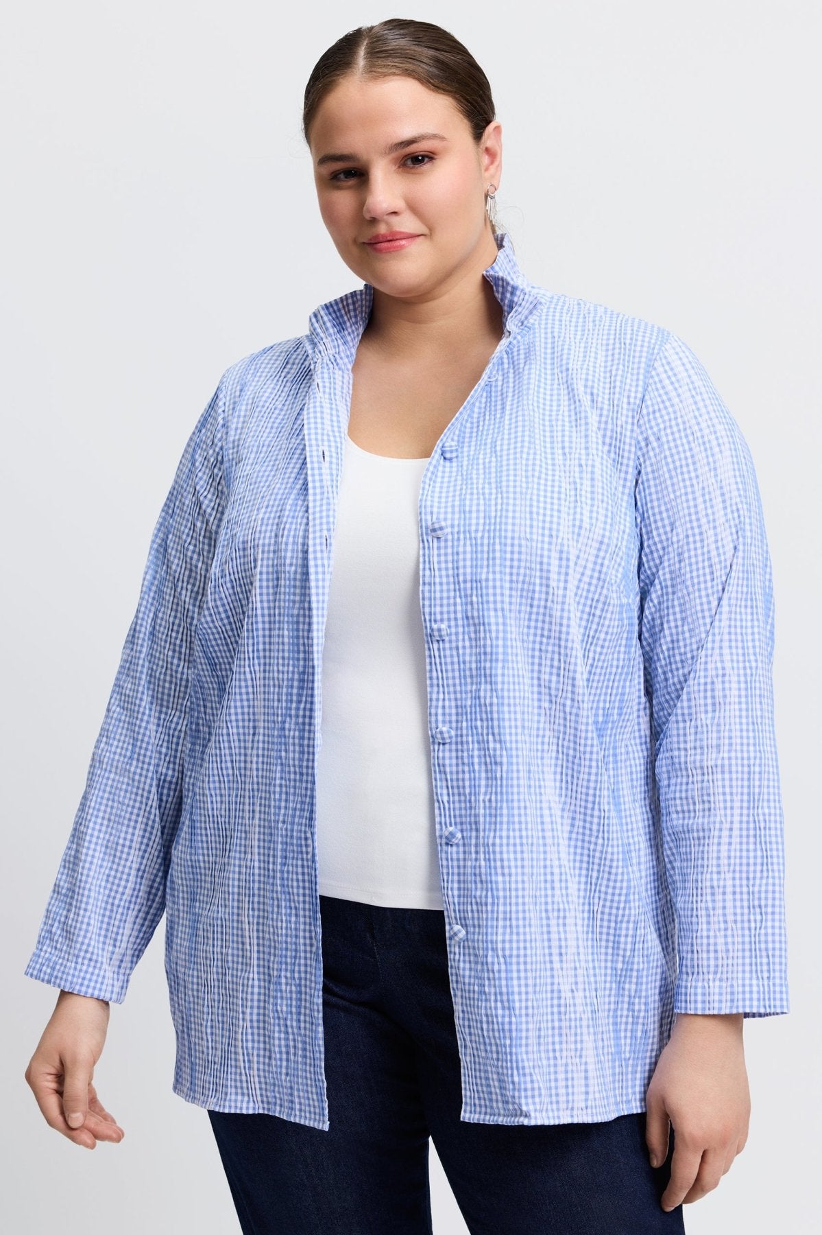 Plus size shirt jacket hotsell