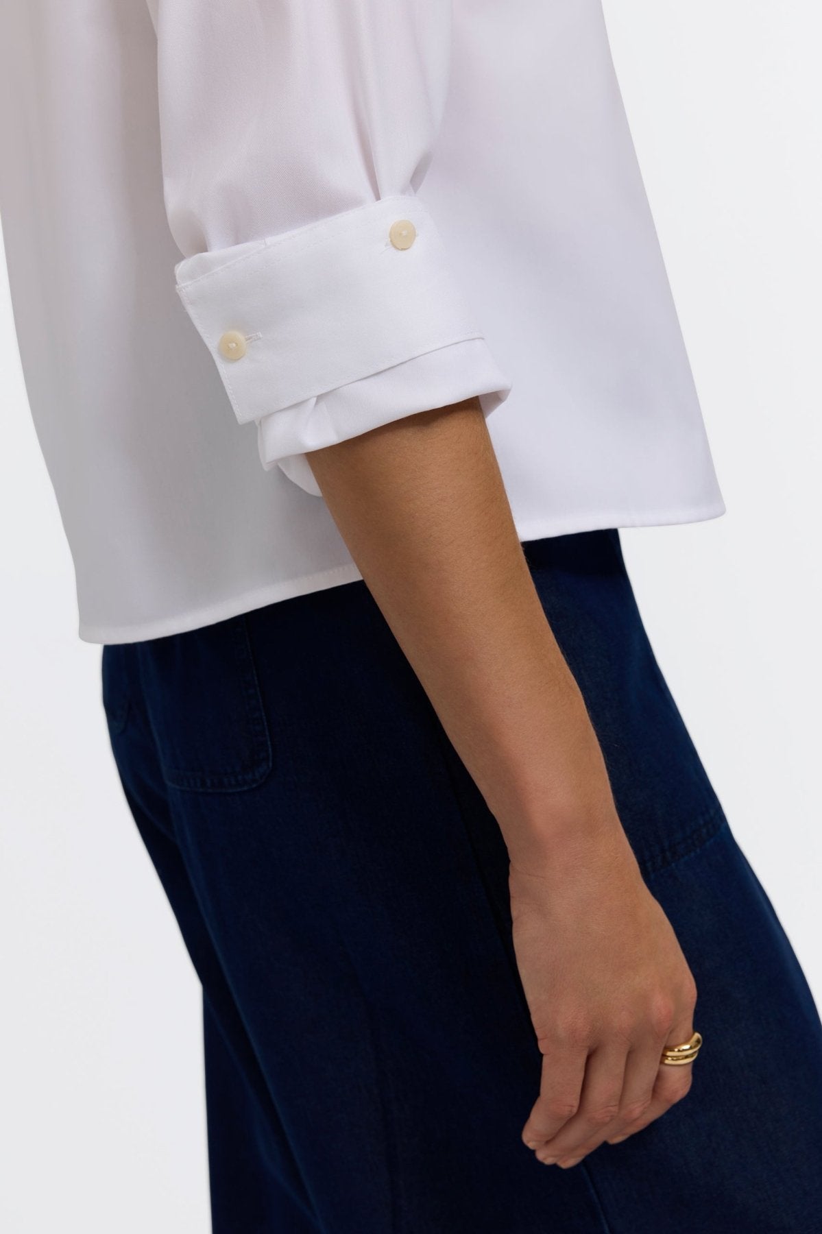 Jodie Roll Tab Sleeve Short Shirt