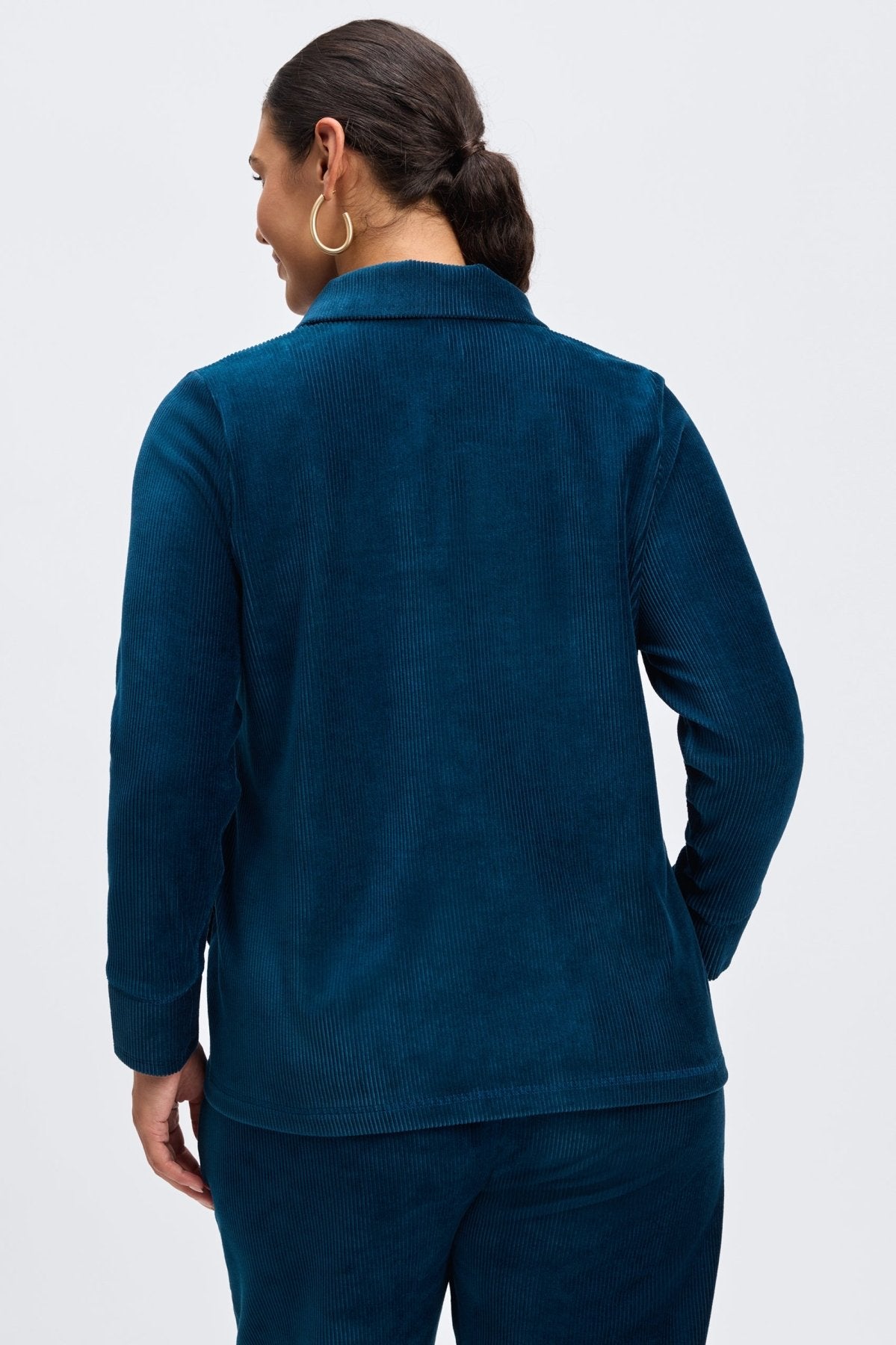 Sammy Plus Long Sleeve Plush Cord Popover Sweater