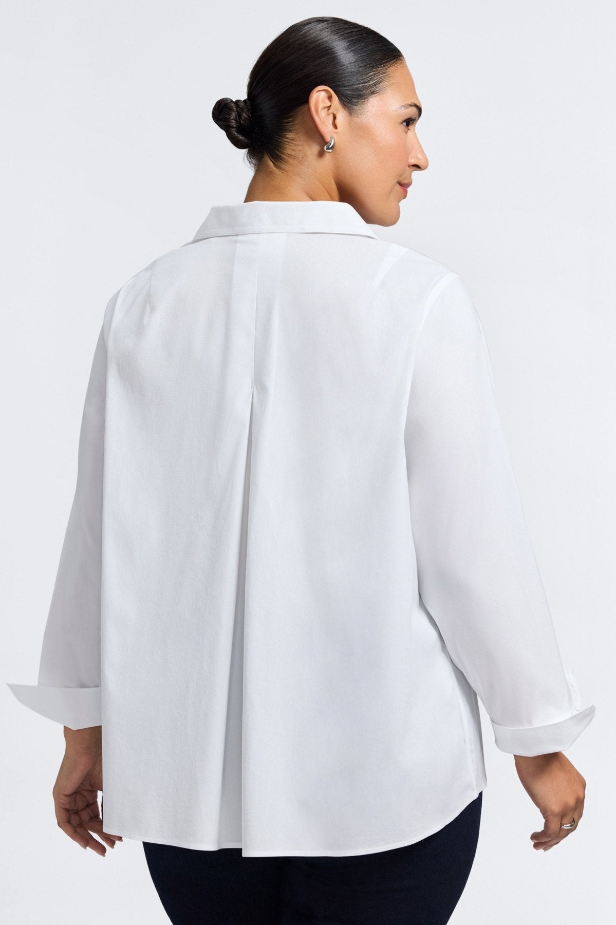Agnes Plus No Iron Stretch Long Sleeve Popover Shirt
