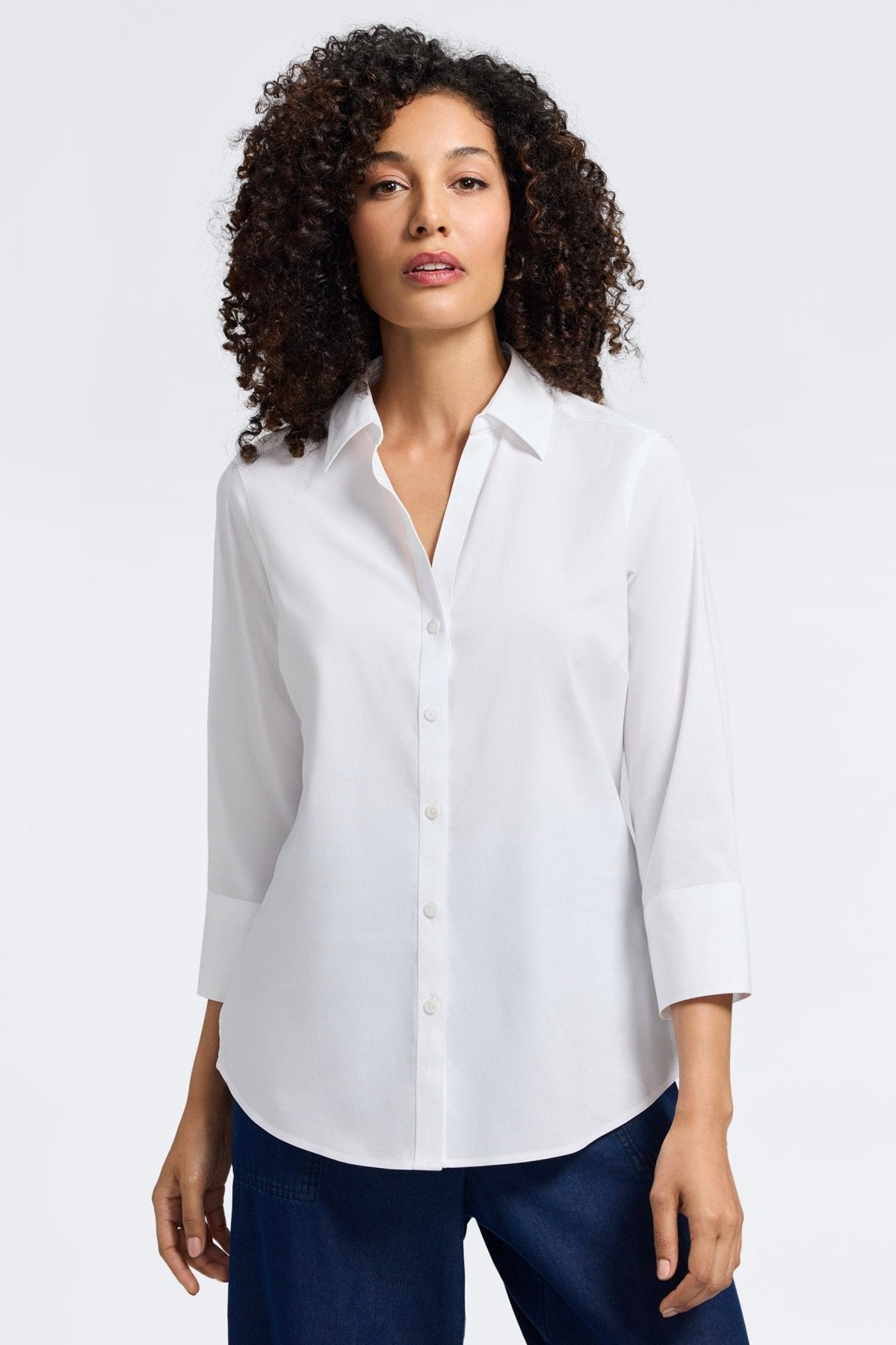 Mary No Iron Stretch 3/4 Sleeve Shirt