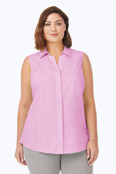 Taylor Plus Essential Stretch Non-Iron Sleeveless Shirt #color_orchid bouquet