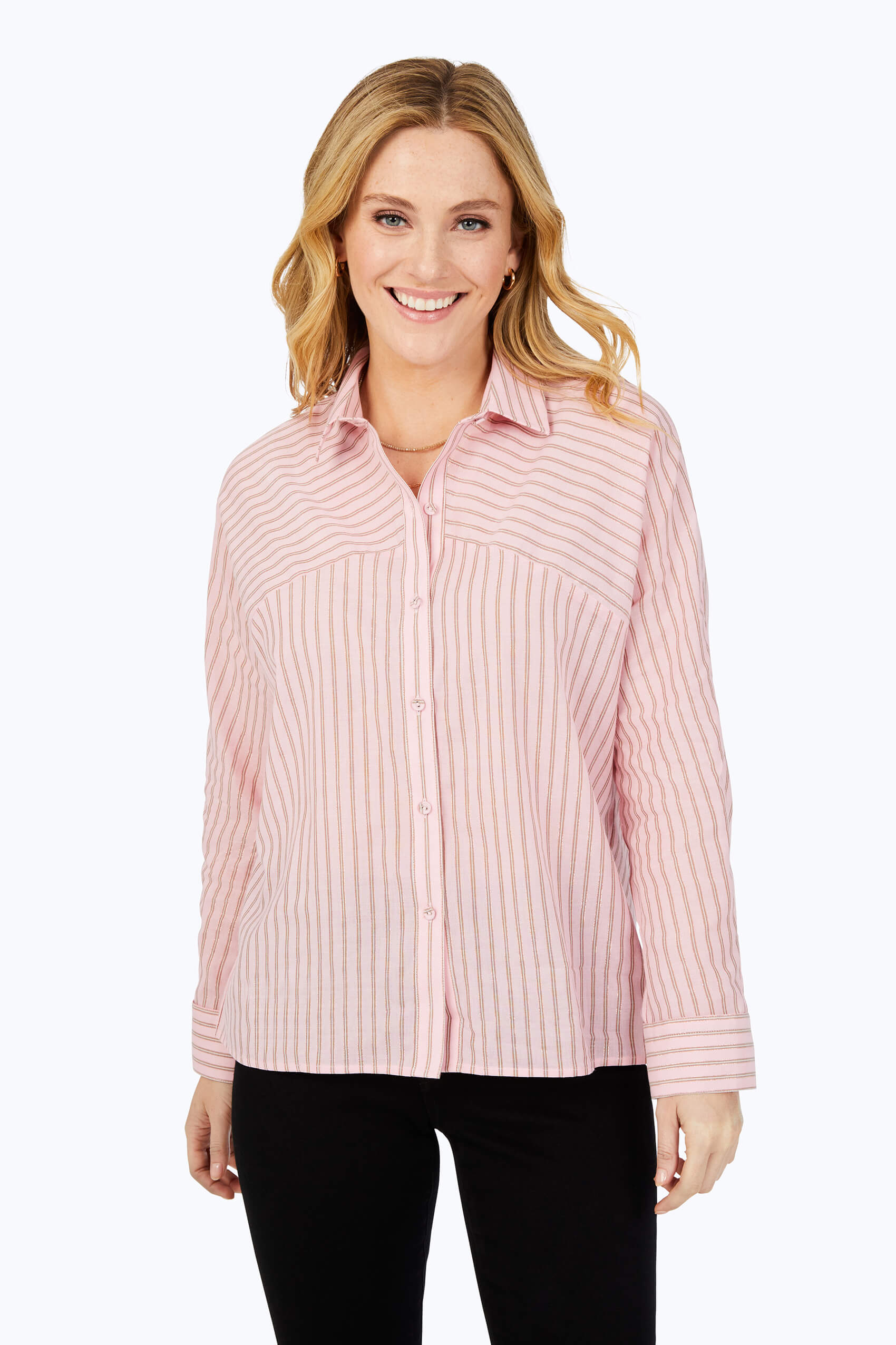 Metallic Glitzy Stripe Shirt