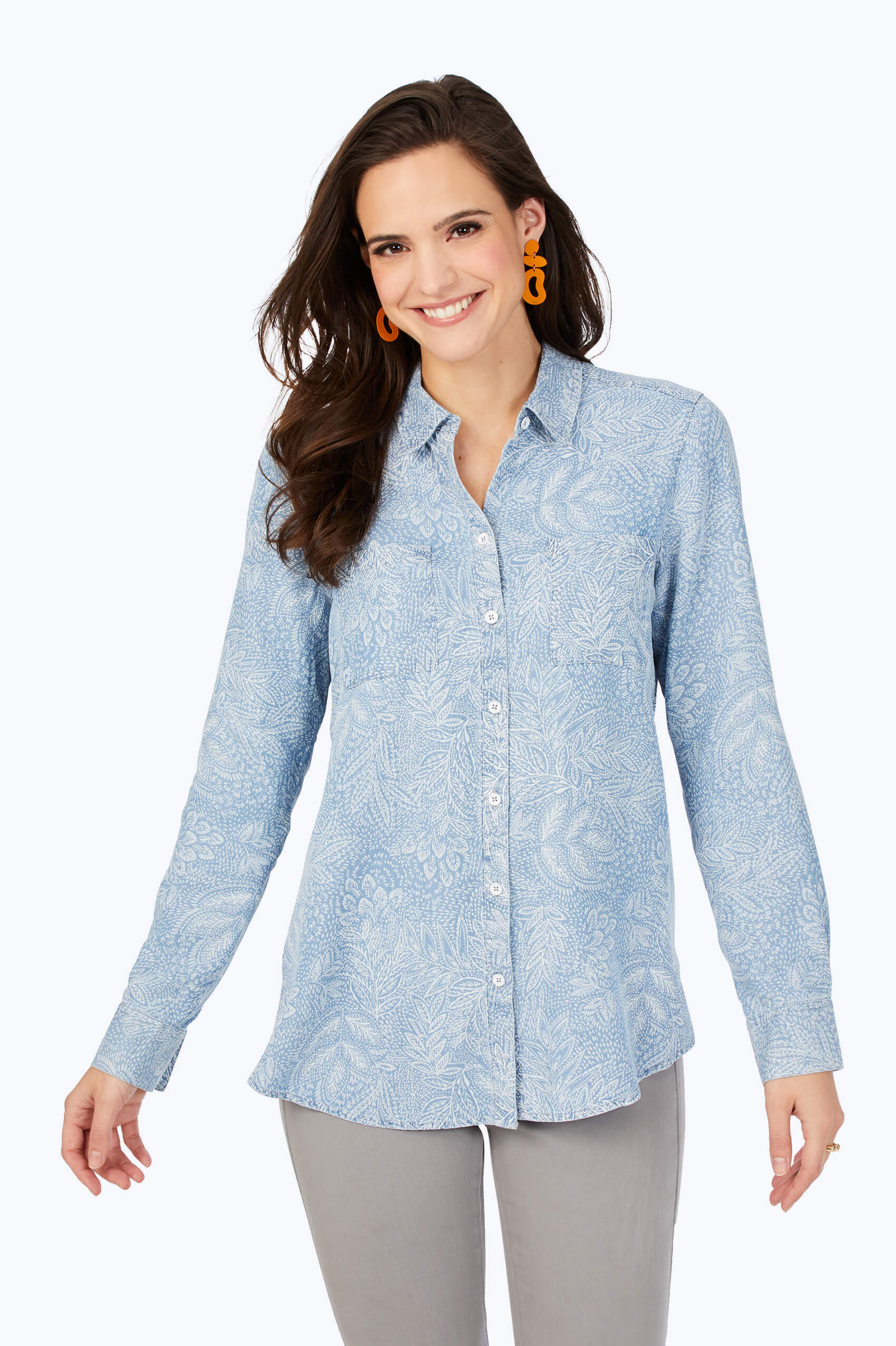 Zoey Fallen Foliage Tencel Shirt