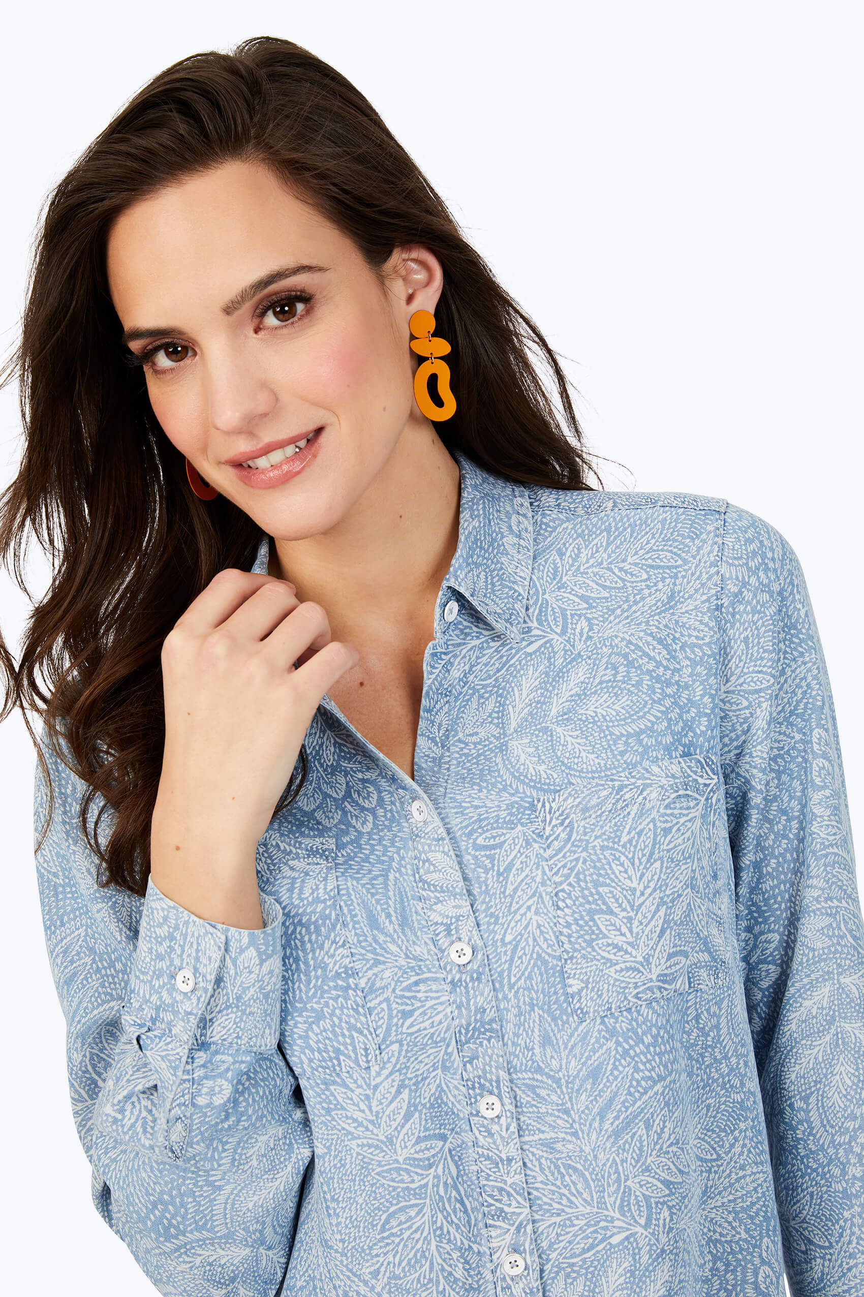 Zoey Fallen Foliage Tencel Shirt