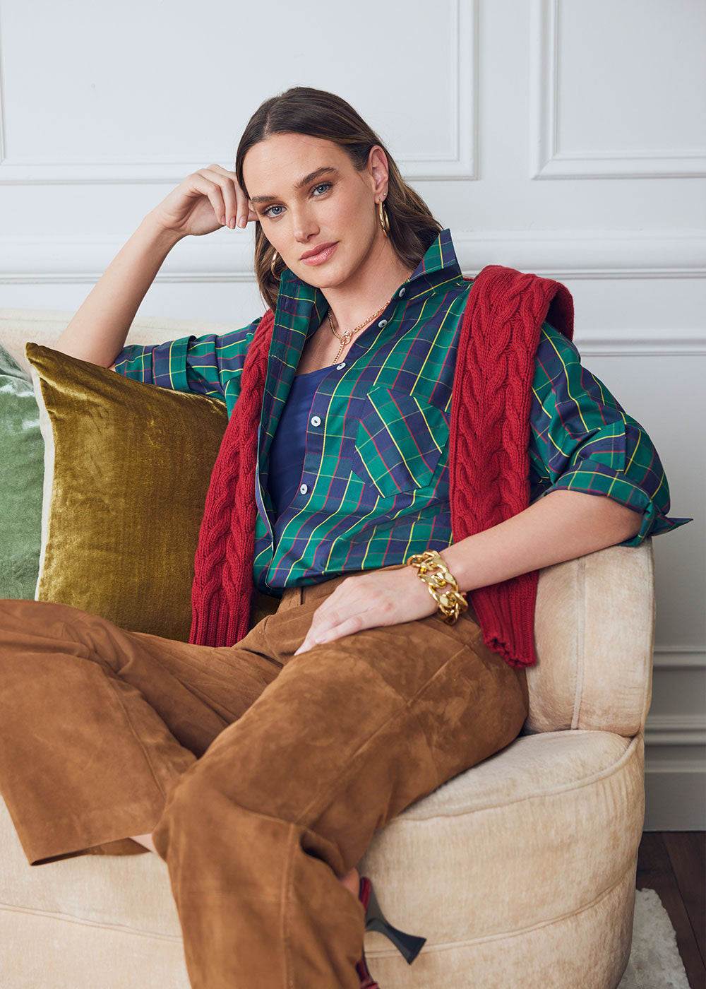 Plaid Shirts for Winter - Timeless Warmth | Foxcroft Holiday Collection