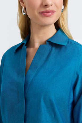 Taylor No Iron Pinpoint 3/4 Sleeve Shirt