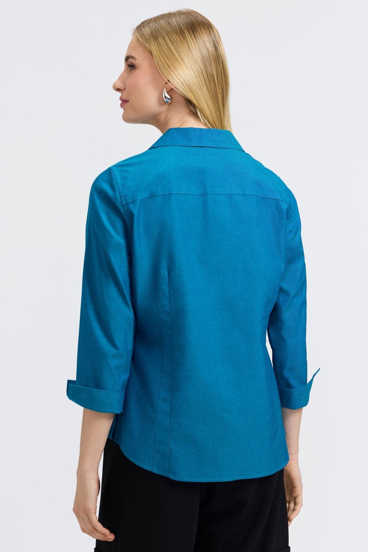 Taylor No Iron Pinpoint 3/4 Sleeve Shirt