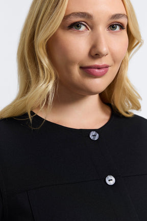 Valerie Plus Knit Crepe Long Sleeve Jacket