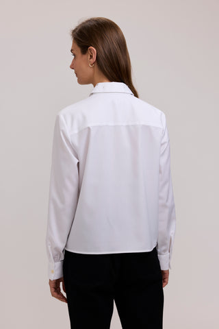 Jodie Embellished Long Sleeve Short Shirt