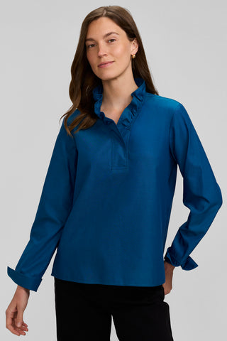 Tammy No Iron Pinpoint Long Sleeve Popover Shirt