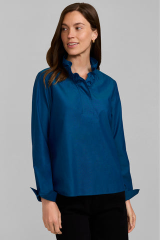 Tammy No Iron Pinpoint Long Sleeve Popover Shirt