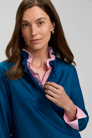 Tammy No Iron Pinpoint Long Sleeve Popover Shirt