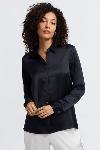 Foxcroft Bianca beyond silk blouse in #color_black