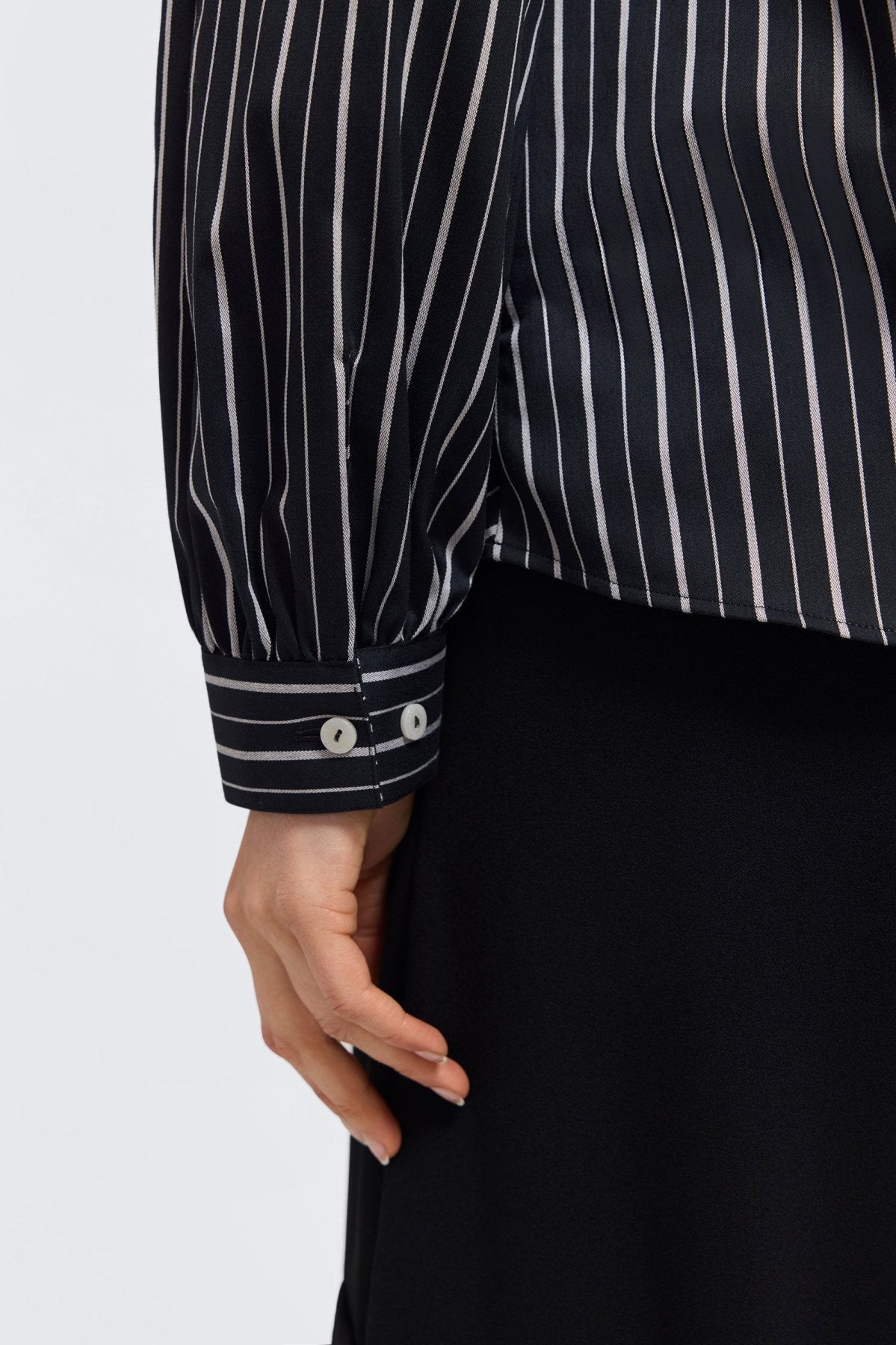 Daphne Classic Wide Stripe Long Sleeve Popover Shirt