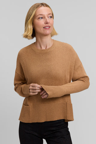 Crew Neck Pocket Sweater