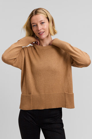 Crew Neck Pocket Sweater