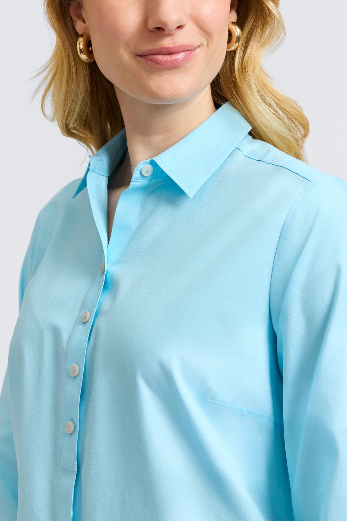 Madison No Iron Pinpoint 3/4 Sleeve Tunic
