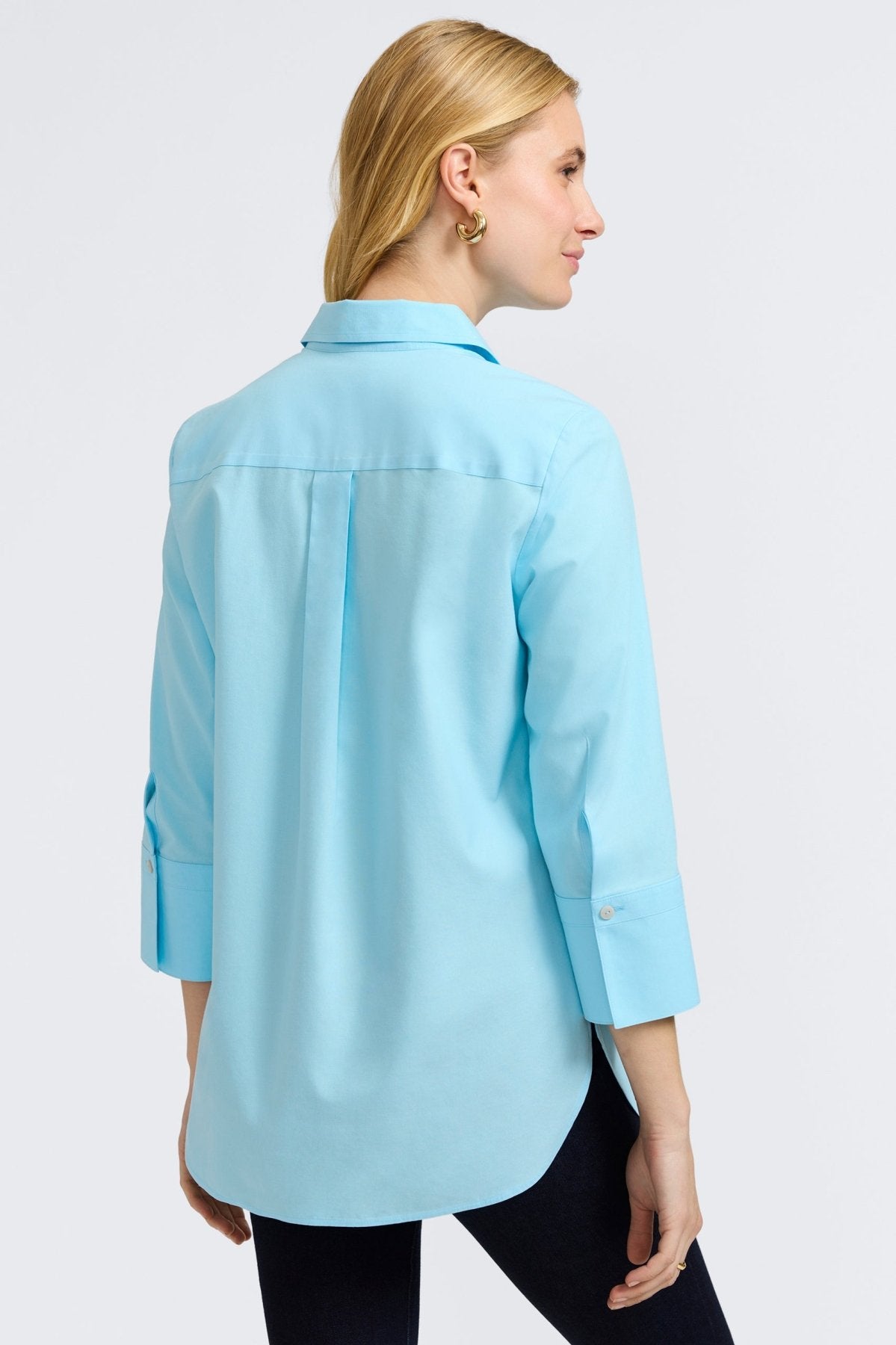 Madison No Iron Pinpoint 3/4 Sleeve Tunic