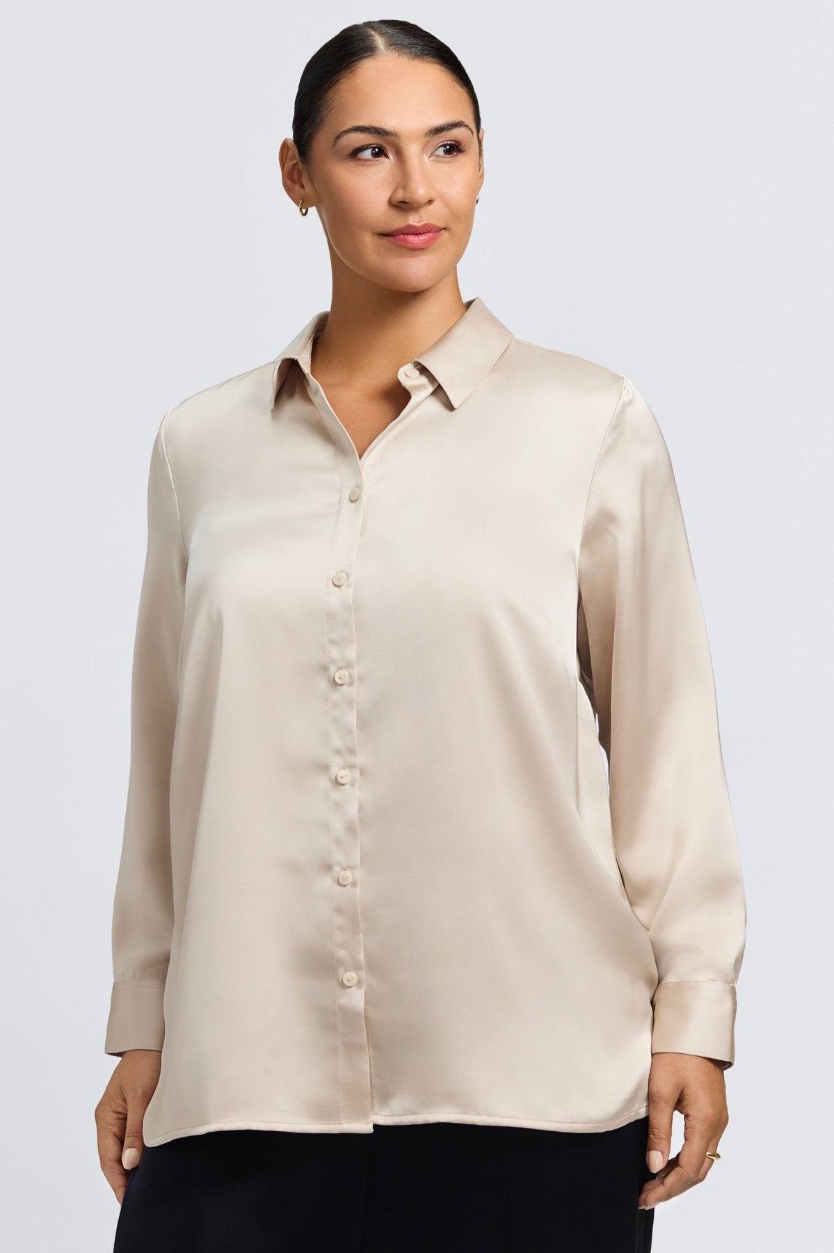 Bianca Plus Beyond Silk Long Sleeve Shirt