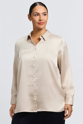 Bianca Plus Beyond Silk Long Sleeve Shirt