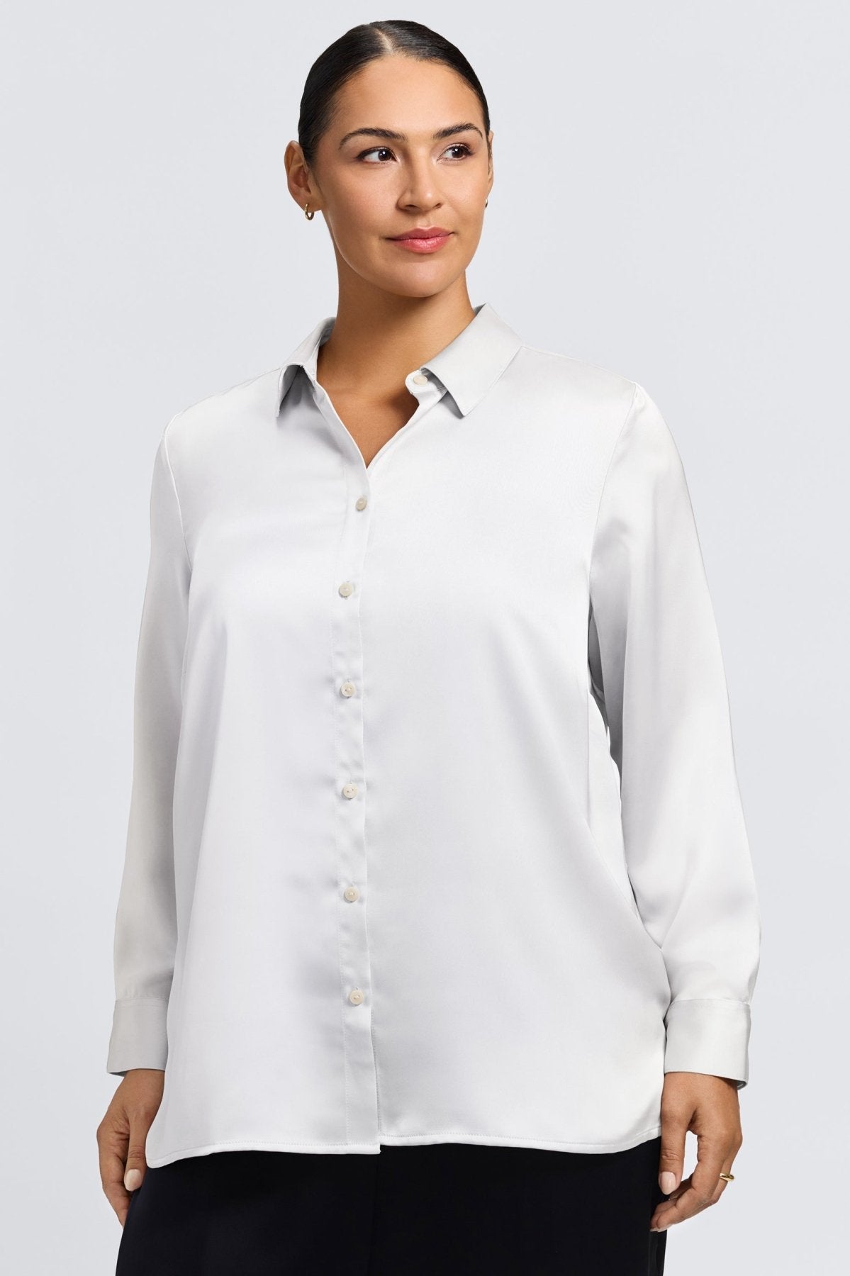 Bianca Plus Beyond Silk Long Sleeve Shirt