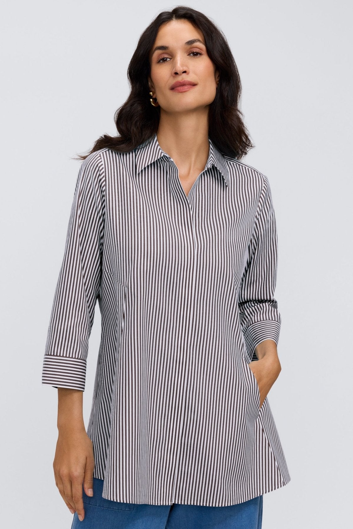 #color_black pinpoint stripe