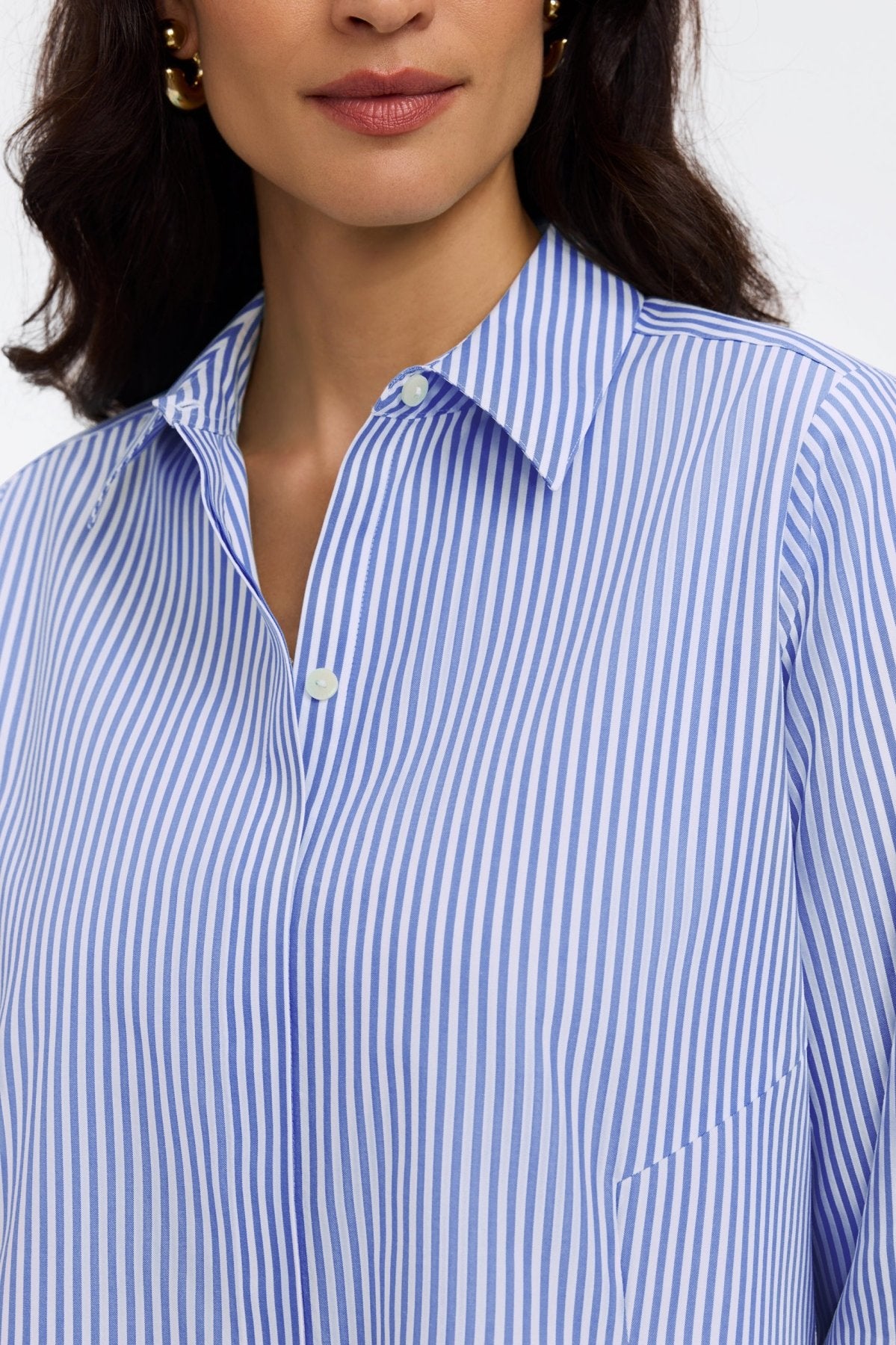 #color_Powder blue pinpoint stripe