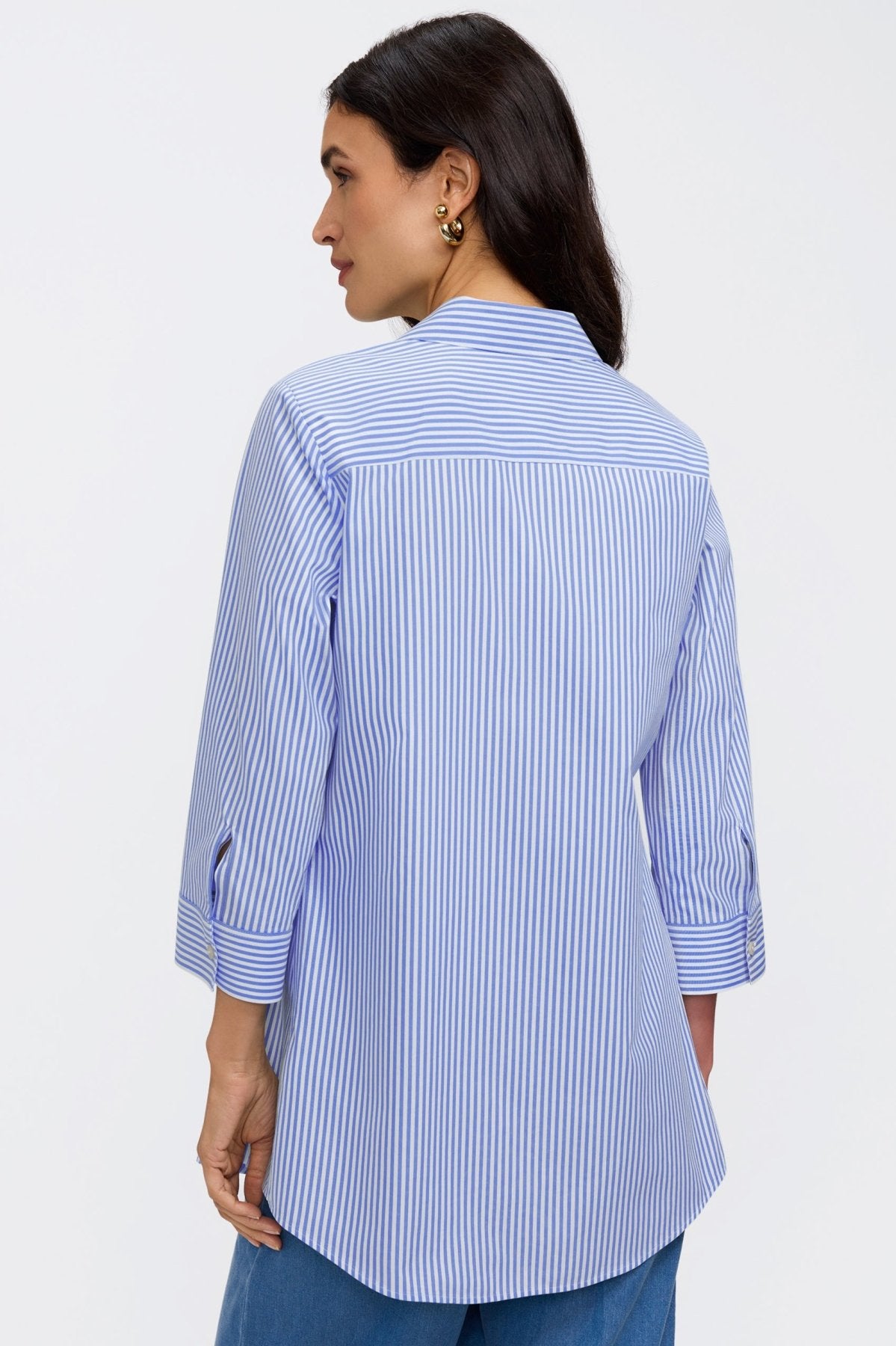 #color_Powder blue pinpoint stripe