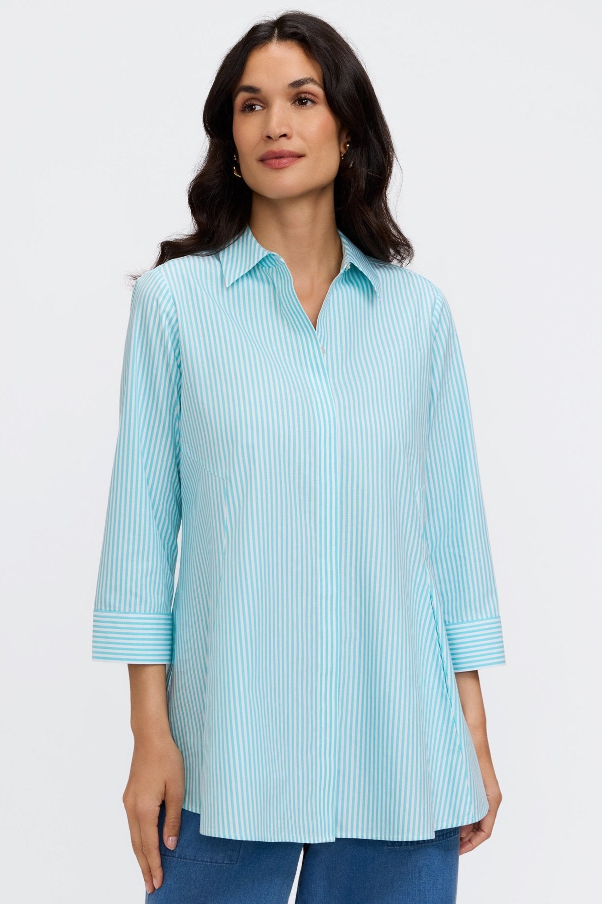 #color_capri pinpoint stripe