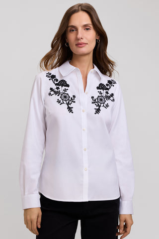 Hampton Chest Embroidery Long Sleeve Shirt
