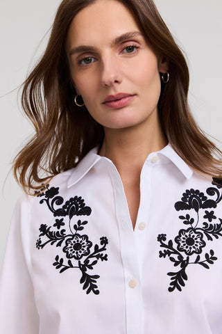 Hampton Chest Embroidery Long Sleeve Shirt
