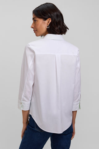 Margie No Iron Pinpoint 3/4 Sleeve Shirt