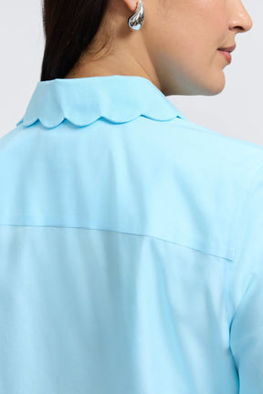 Gwen Plus No Iron Pinpoint 3/4 Sleeve Shirt