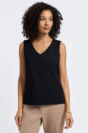 Callie Knit Crepe Reversible Sleeveless Tank