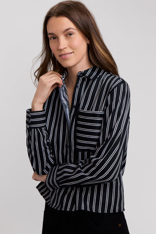 Jodie Animal Border Long Sleeve Short Shirt
