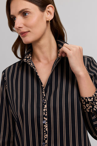 Charlie Animal Border Long Sleeve Shirt