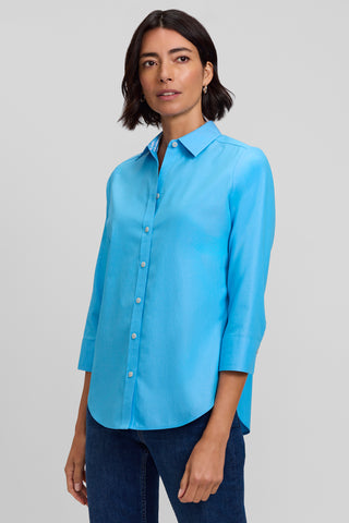 Margie No Iron Pinpoint 3/4 Sleeve Shirt