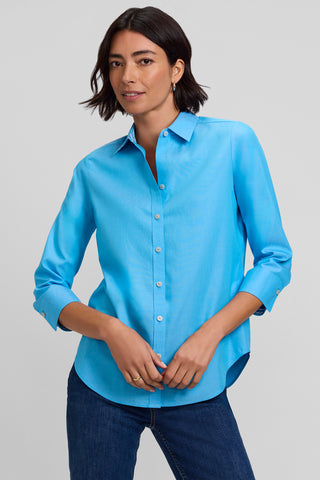 Margie No Iron Pinpoint 3/4 Sleeve Shirt